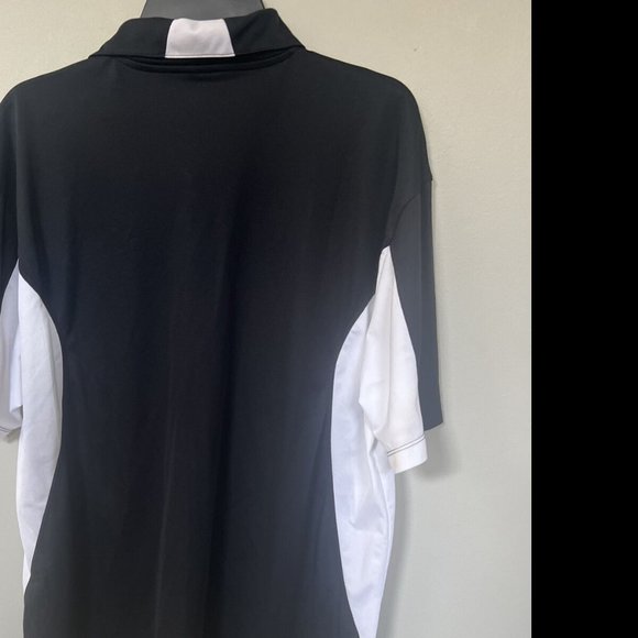 SPORT TEK BY PORT AUTHORITY MEN'S POLO BLACK/WHITE SHORT SLEEVE SIZE EXTRA LARGE - Picture 2 of 10